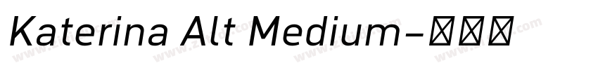 Katerina Alt Medium字体转换